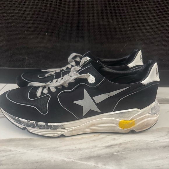 Golden Goose Black and White Running Sneakers - Picture 1 of 7